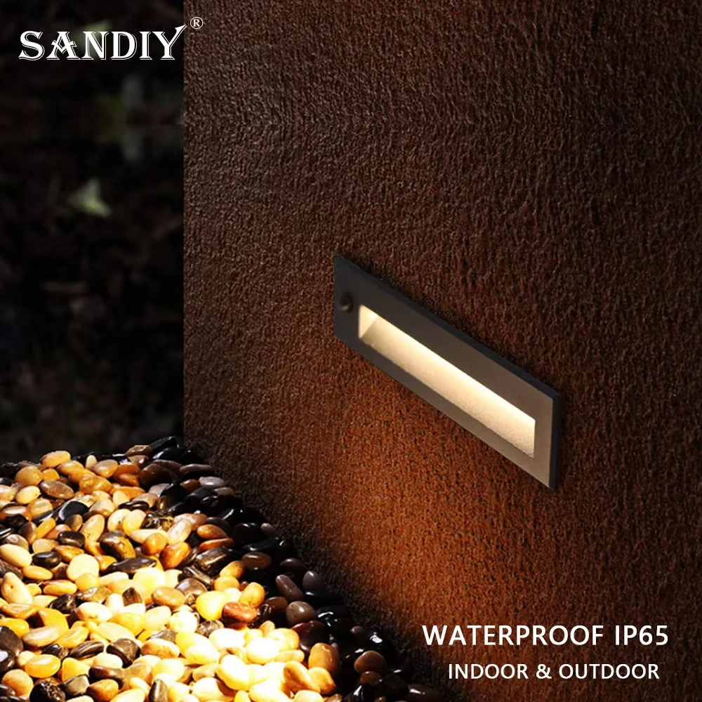 SANDIY Lampy schodowe Kinkiet  – Outdoor Lighting Recessed recenzja i cena
