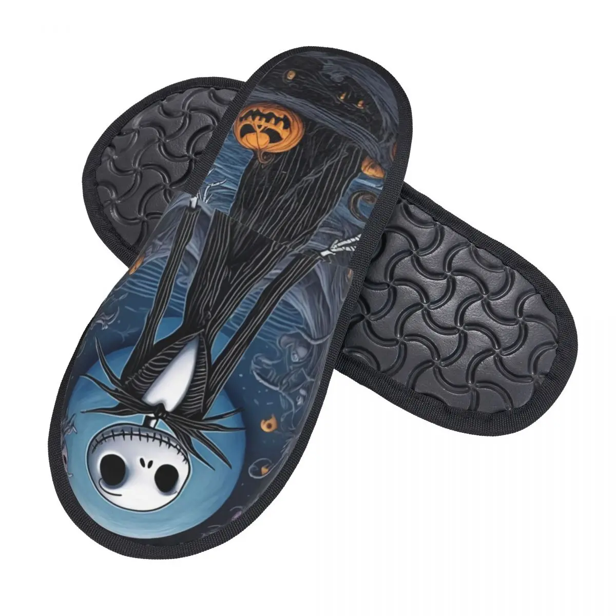 Custom De Nachtmerrie Voor Kerst Gast Slippers Voor Badkamer Vrouwen Halloween Jack Skellington Huis Slipper