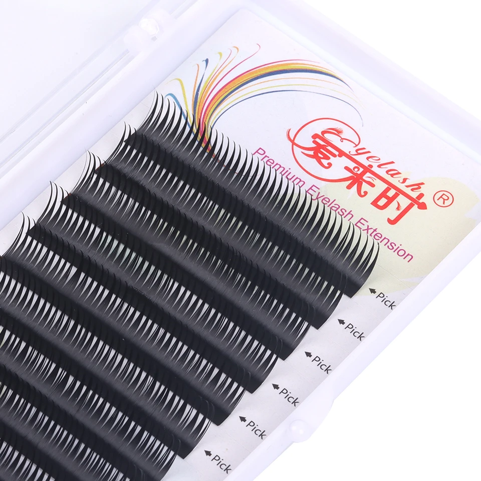 Comic Wet Eyelash 0.05/0.07 Faux Mink B/C/D 9-15mm Black Natural Soft Russian Volume Auto Fan Eyelashes Cilia Silk Lashes