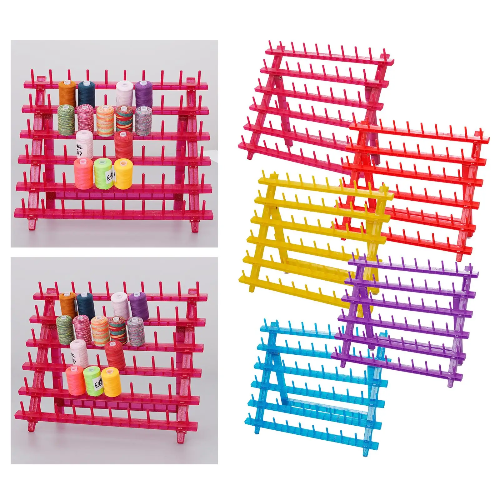 Costura portátil Thread Spool Rack, Sewing Thread Organizer, suporte da bobina, prateleira leve, organizando alfaiates