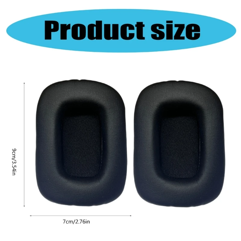 Rectangular Earphone Ear Cushions Cover Earpads for 90x70mm Headsets Earmuffs