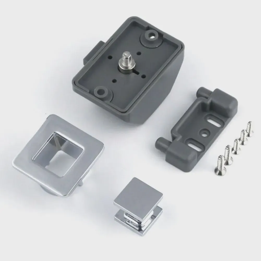 2pcs Nickel Chrome Metal Push Lock Catch 30mm Hole Diameter Keyless Cabinet Latch For RV for camper Van Boat Yacht Drawer Door
