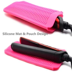 Silicone Heat Resistant Mat for Hair Straightener Flat Iron Curling Iron Tool Professional Styling Tool Anti-heat Mats