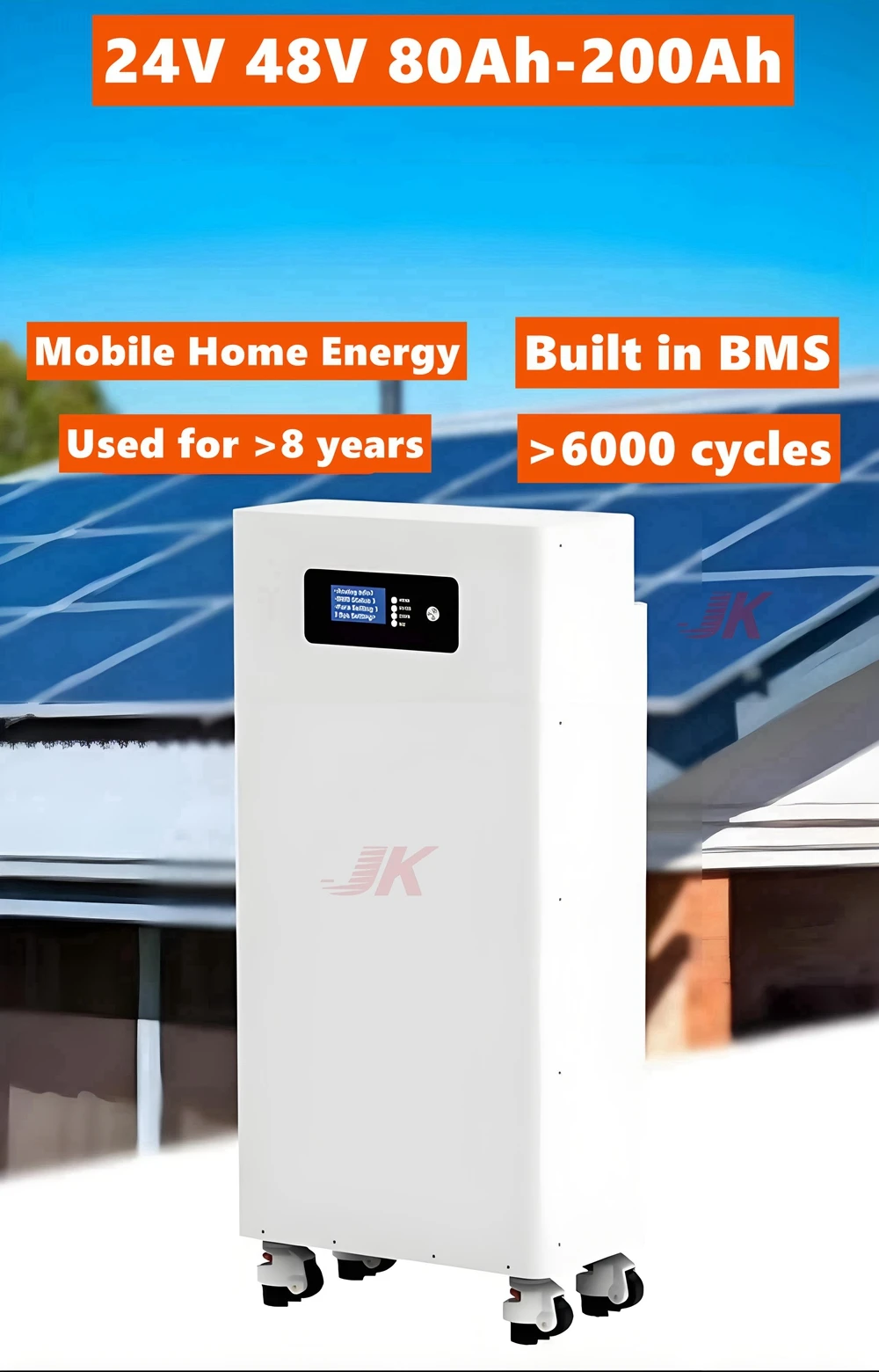 2KW 3KW 5KW Solar System LiFePO4 48V 24V 100AH 150Ah 200Ah Lithium Battery Mobile Energy Storage for PV Inverter+Charger