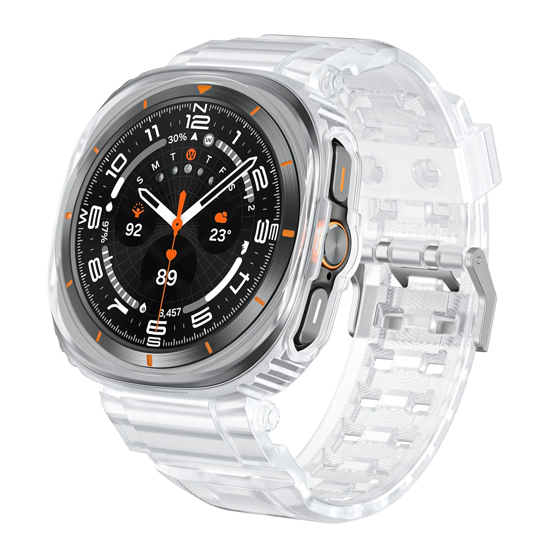 

Applicable Samsung Galaxy watch Ultra Sheath One-piece Hollow Protection Case One-piece Strap TPU Soft