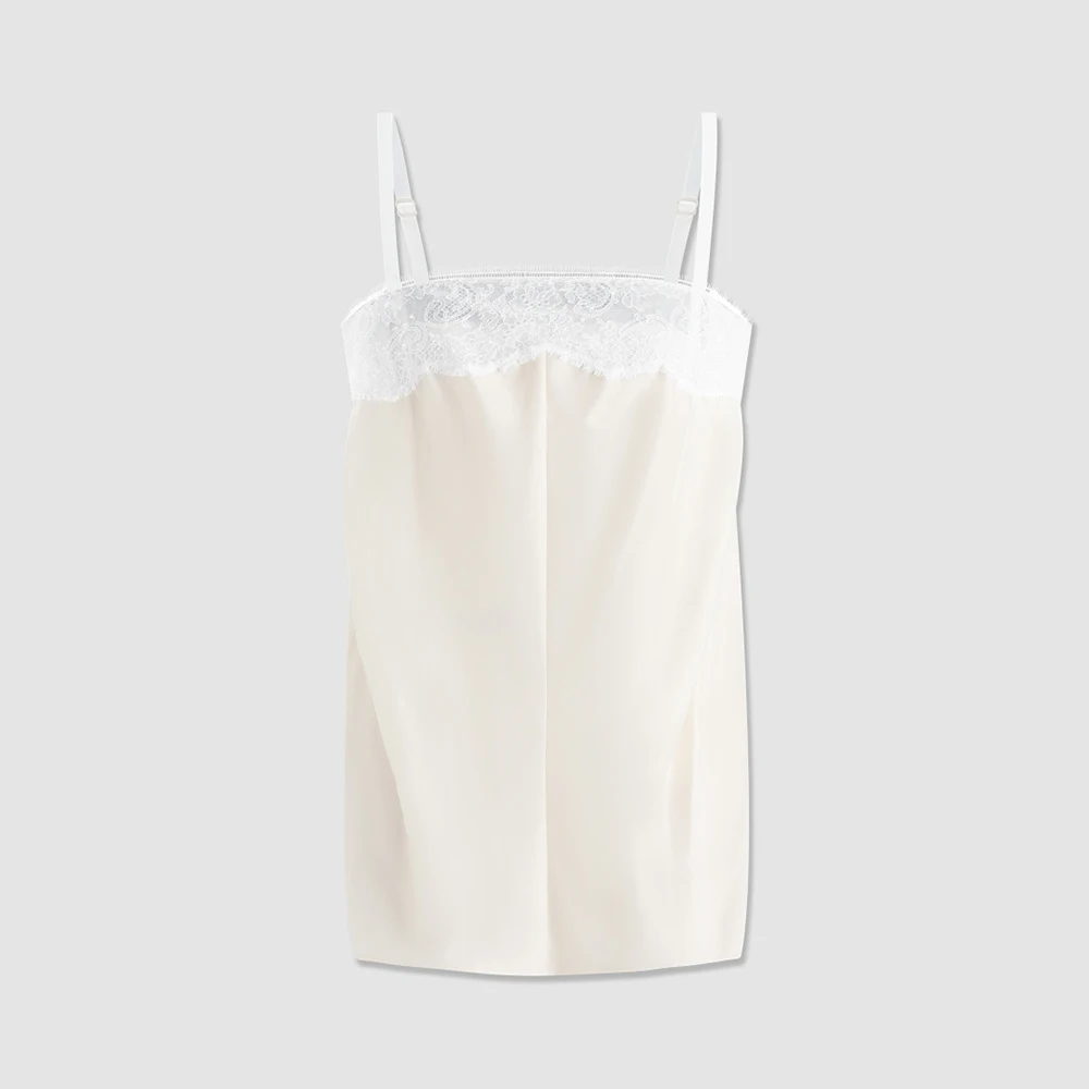 Women Lace Camisole Adjustable Spaghetti Strap Back Zip Slim Tank Top Basic Vest Casual Sleep Daily Underwear Cami Top