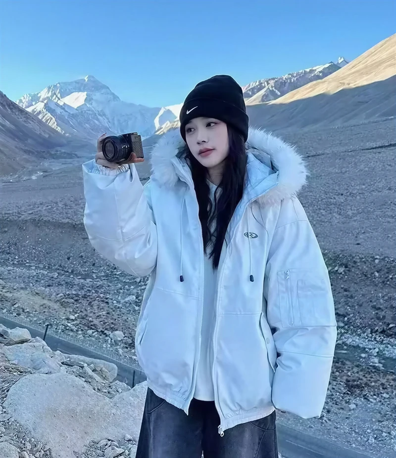 Parkas Damen Y2K Herbst Europäischer Stil Plaid Einreiher Flanell Schachbrettbänder Cinched Schnürung Tether Uniform Pendeln