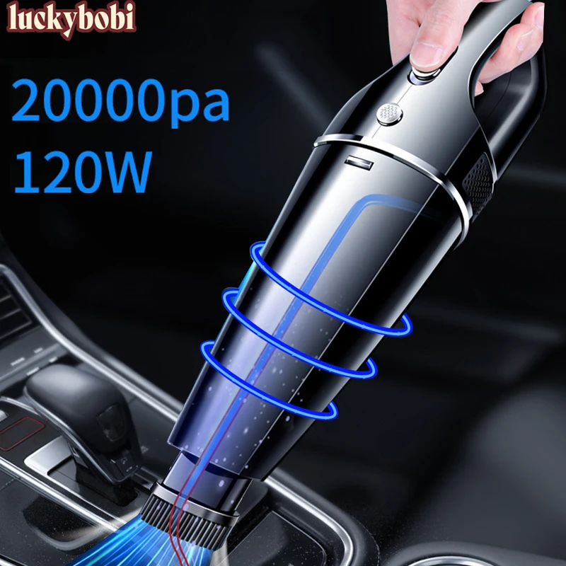 

120W High Power Suction Vacuum Cleaner Portable Handheld Vaccum Cleaners 20000Pa Wireless Vacuum Cleaner For Car Home Office