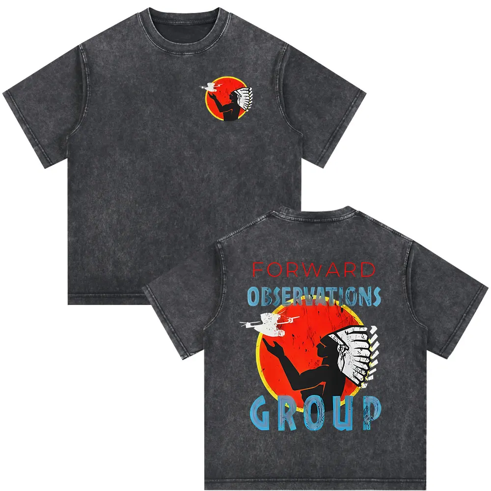 Vintage Washed Forward Observations Group Skeleton T-shirts Men Women Fashion Gothic Punk Oversized Casual Tee Shirt Streetwear
