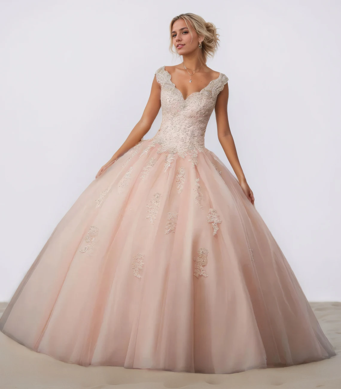 

Sexy Quinceanera Dress Sleeveless Tulle Ball Gown Wedding Party Dress Appliques Beaded Sequins Prom Dresses 2025 Free Customized