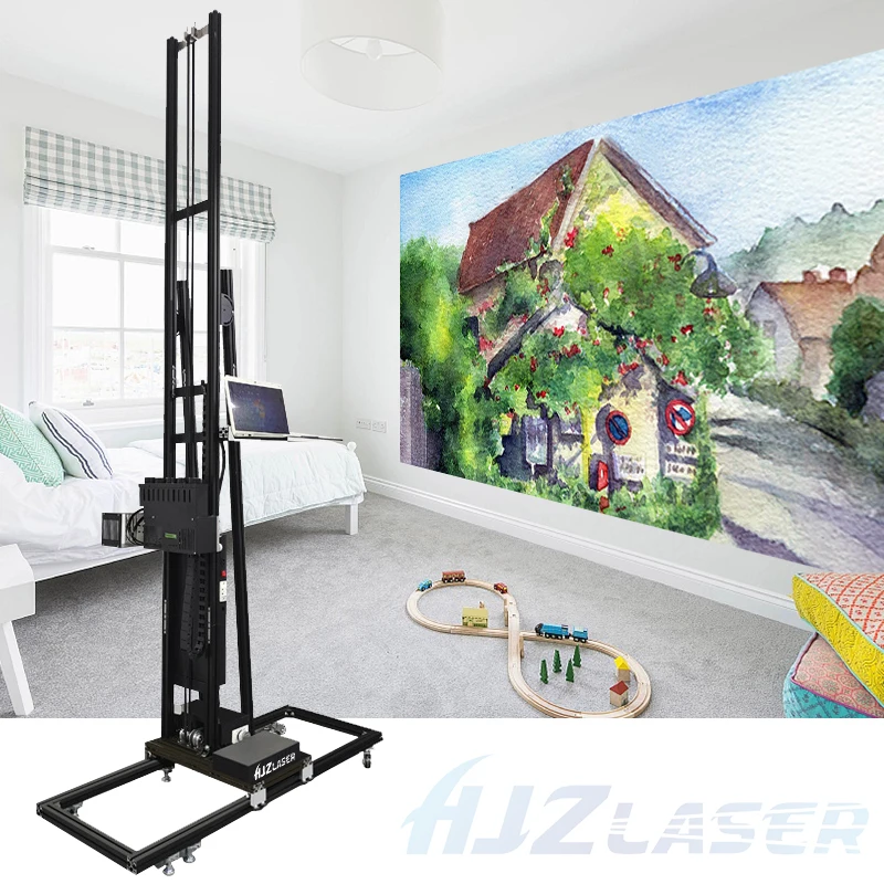 Laser Vertical Wall Inkjet Printer Direct To Wall Glass Outdoor Painting Machine 3D UV Vertical Wall Printer