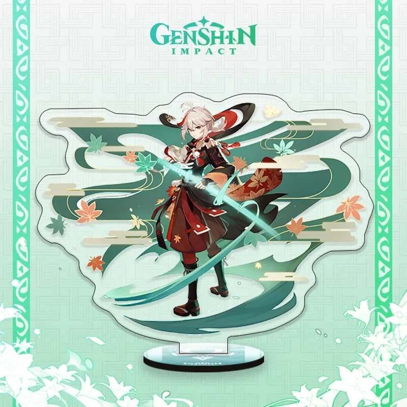 Anime Figure Genshin Impact Hutao Yae Miko Venti Klee Keqing Qiqi Acrylic Stand Model Plate Desk Decor Standing Sign Fans Gifts