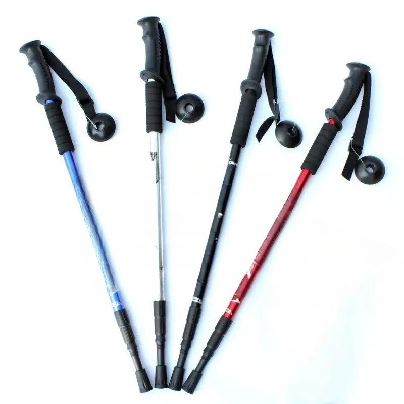 

Outdoor travel trekking stick retractable for the elderly climbing cane Aluminum alloy trekking stick cane cane