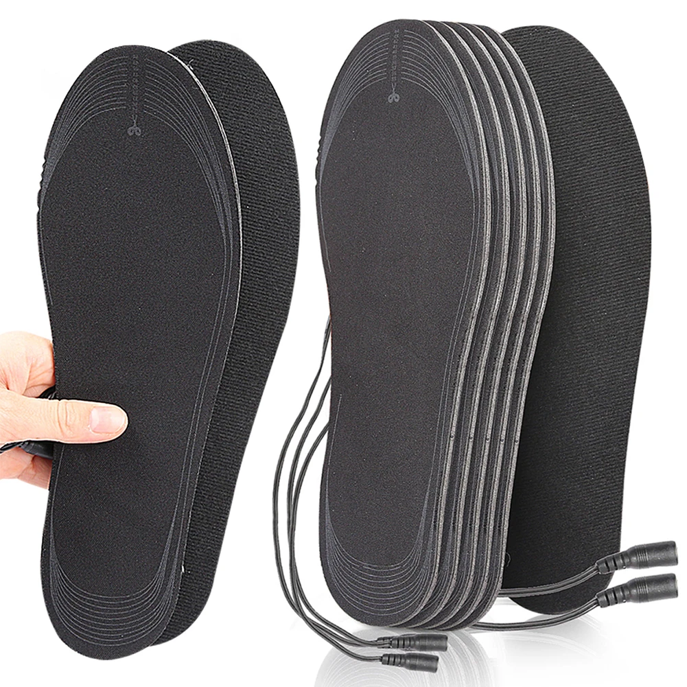 USB Heated Shoe Insoles Electric Heated Shoes Pad Cuttable Foot Warming Pad Electric Heated Insoles for Winter Camping Fishing