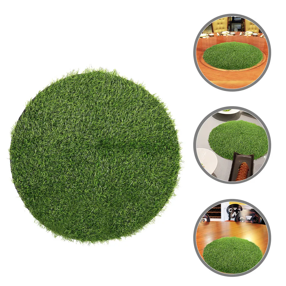 Simulation Grass Tablecloth Round Decorative Artificial Grass Table Cover Picnic Wedding Dining Outdoor Table Decor