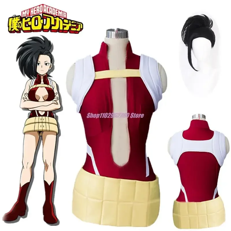 Boku No Hero Academy My Hero Academy Cosplay YAOYOROZU MOMO Cosplay Costume Wig Accessories Halloween Carnival Role Play Party