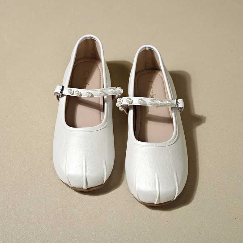 

HKDQ, новинка 2025, туфли Мэри Джейн, женские балетки с пряжкой, легкая обувь с круглым носком, кожаная повседневная удобная весенне-осенняя обувь