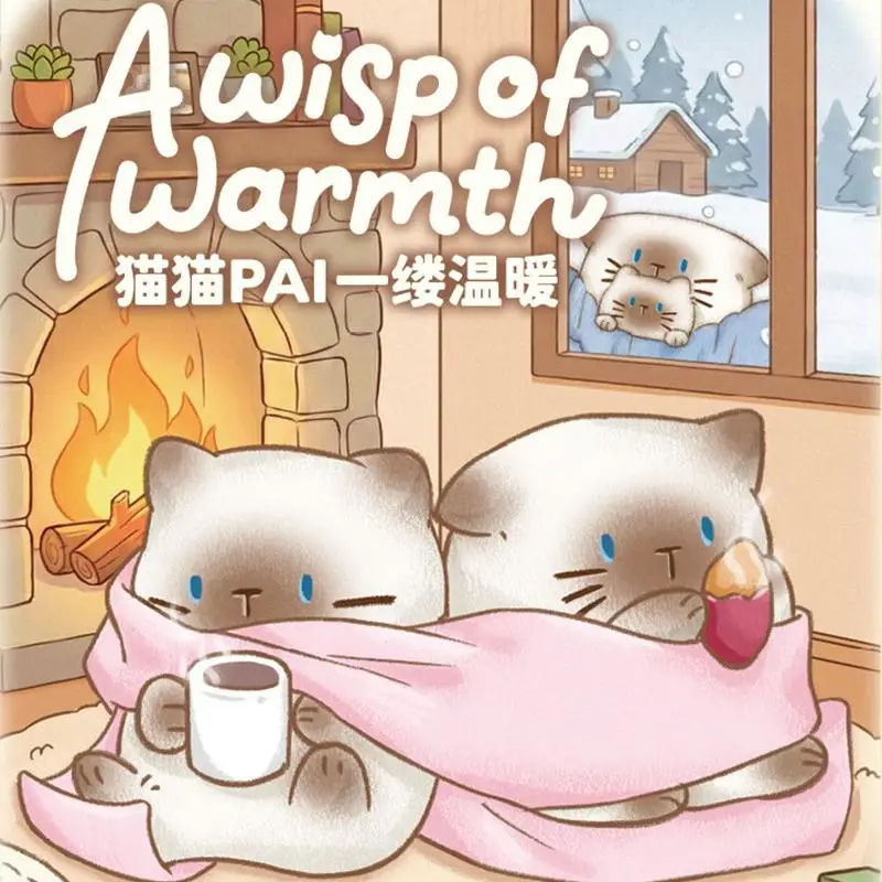 

Оригинальные мультяшные фигурки Cat Pai из серии «Немного тепла», декоративный набор-сюрприз, креативное украшение для офисного стола