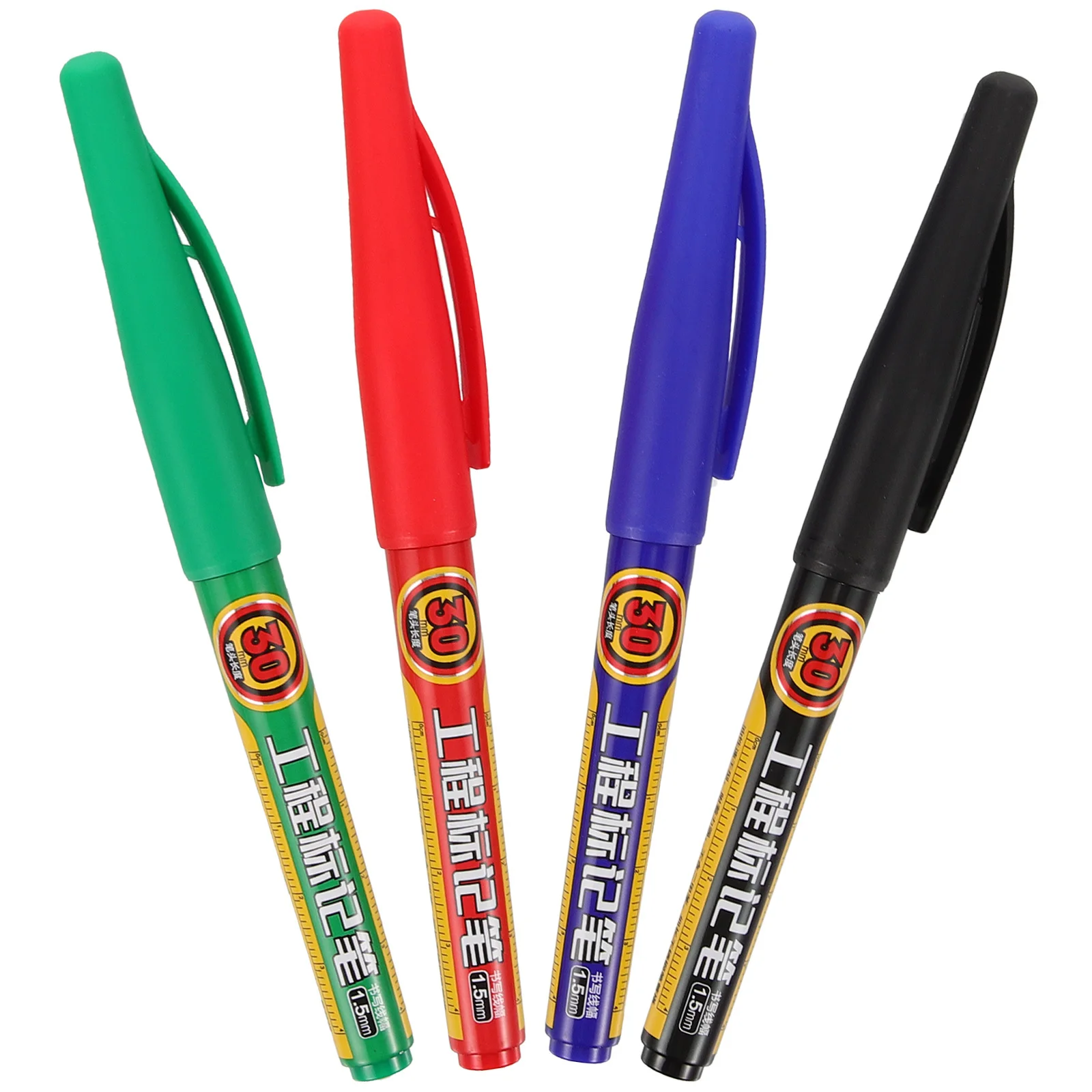 

4pcs Marking Pen For Wood Metal Glass Rubber Deep Hole Construction Carpenter Tool Portable Fine Line Multi-Function Permanent