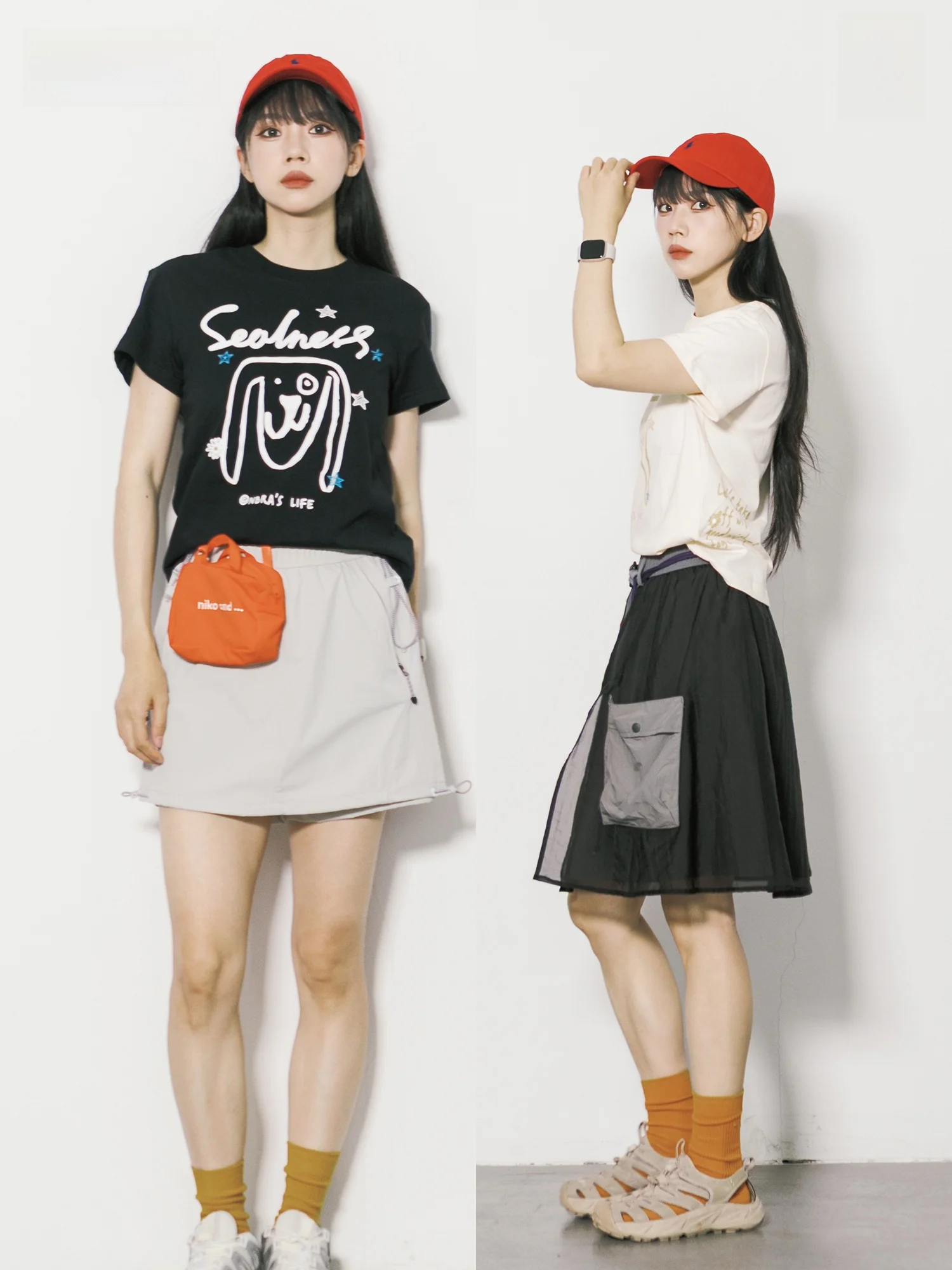 

RCDB Cartoon Print Slim Fit Cotton T-Shirt Women's Short Sleeve round Neck Skin-friendly Anti-static Summer Casual Top