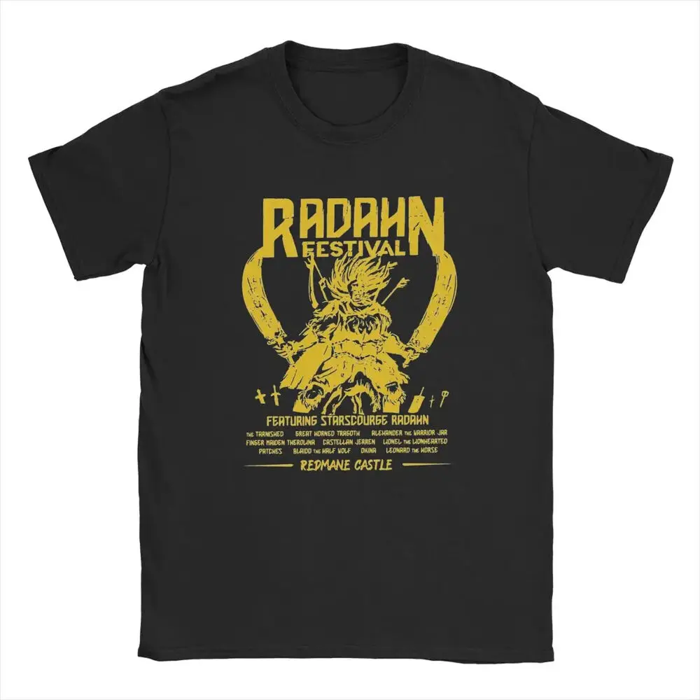 

Men T-Shirts Elden Radahn Rings Game Festival Casual