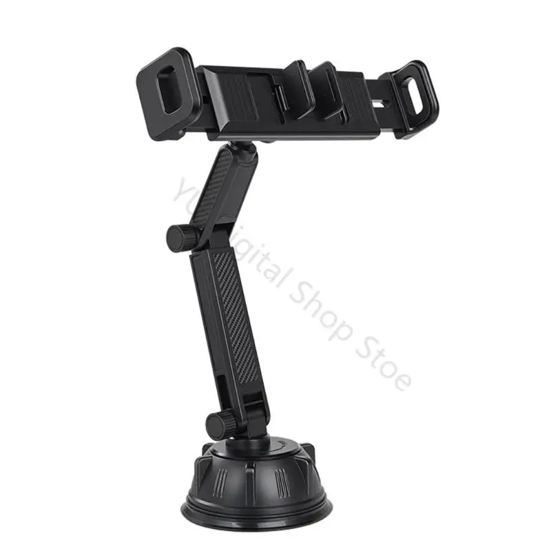 96BA Car Phone Mount With Extendable Arm Suction Cup Double Head Phone Mount For Viewing During Driving
