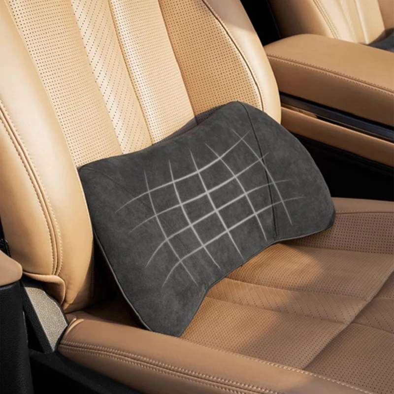 Auto-Kopfstütze Lendenstütze Lendenkissen Memory-Schaum-Kissen Rückenlehne Lendenkissen Auto Komfortables Nackenkissen