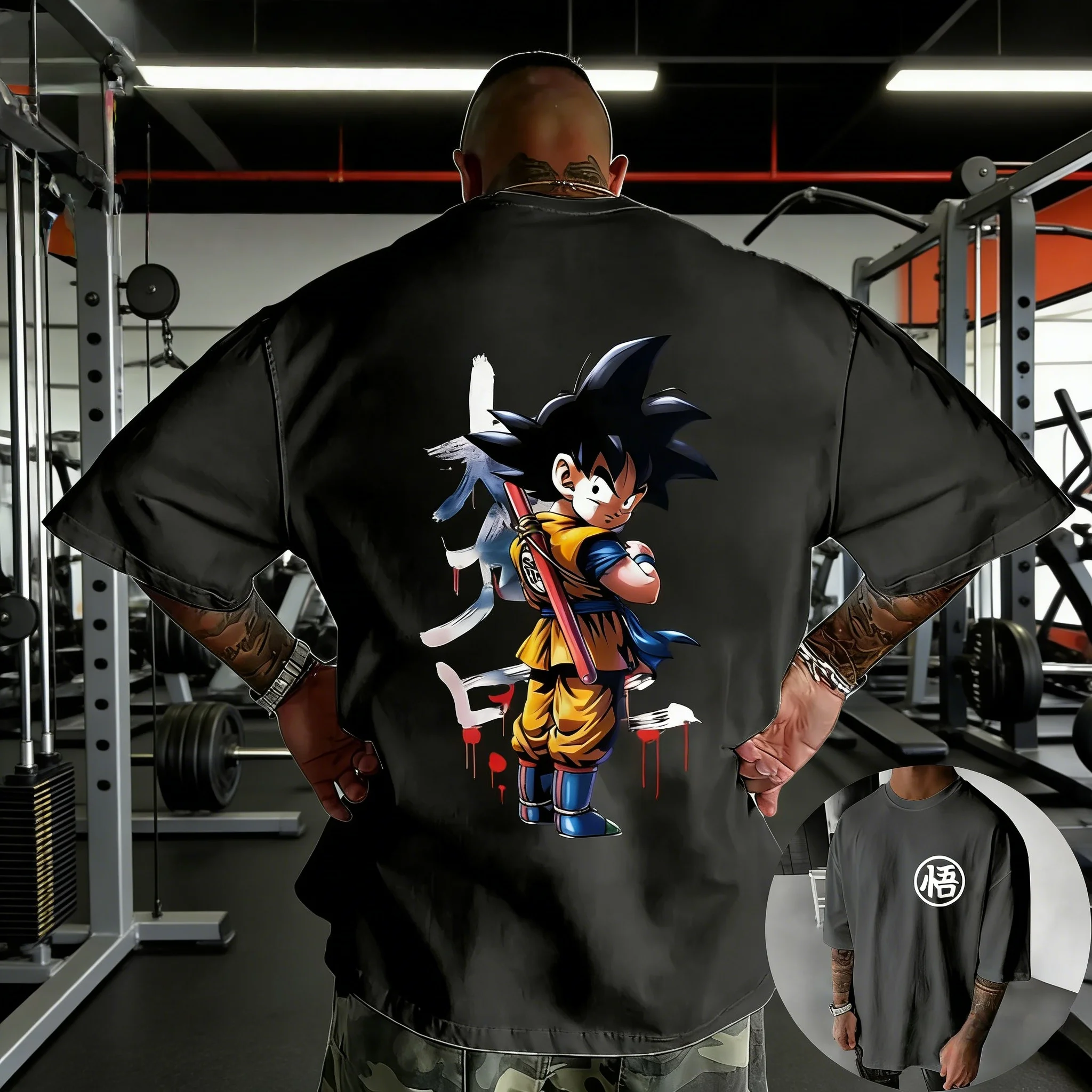 

Горячая распродажа: Футболка «Драгон Болл» с Гоку для всей семьи, 1 шт., оверсайз, с аниме-принтом, повседневная уличная одежда, мужские футболки для родителей и детей