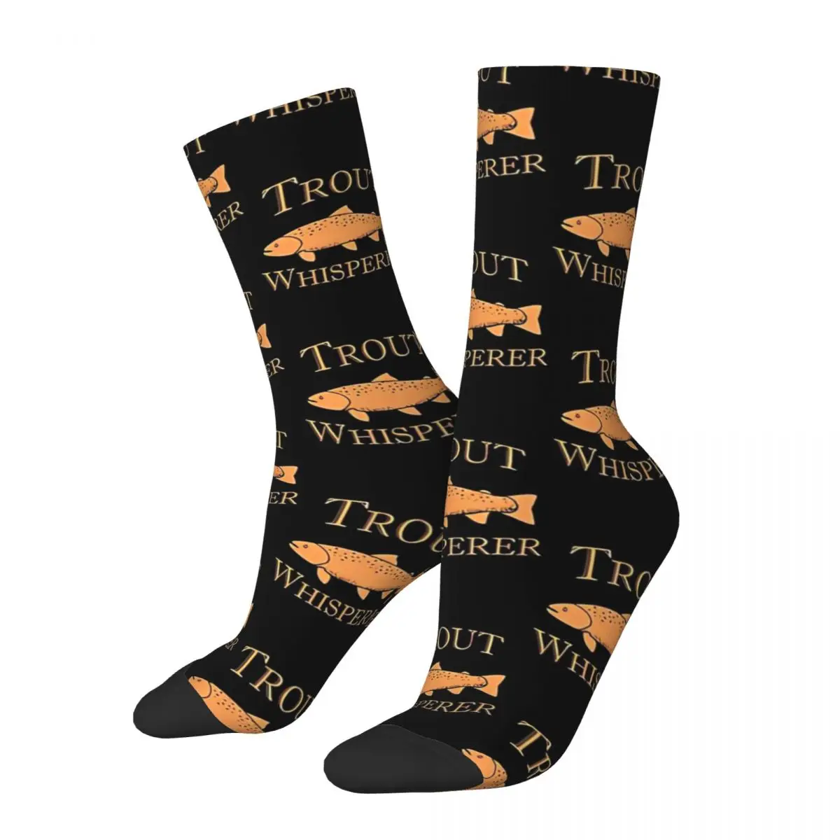 Rout Fishing Trout Whisperer Fisherman Fishing Unisex Winter Socks Warm Happy Socks street style Crazy Sock