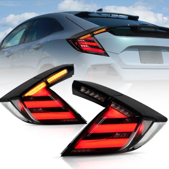 Honda Civic Accessories Automobile Tail Lamp For Honda Civic 2016 2017 2018 2019 2020 Upgrade LED  Honda Civic Tail Lights