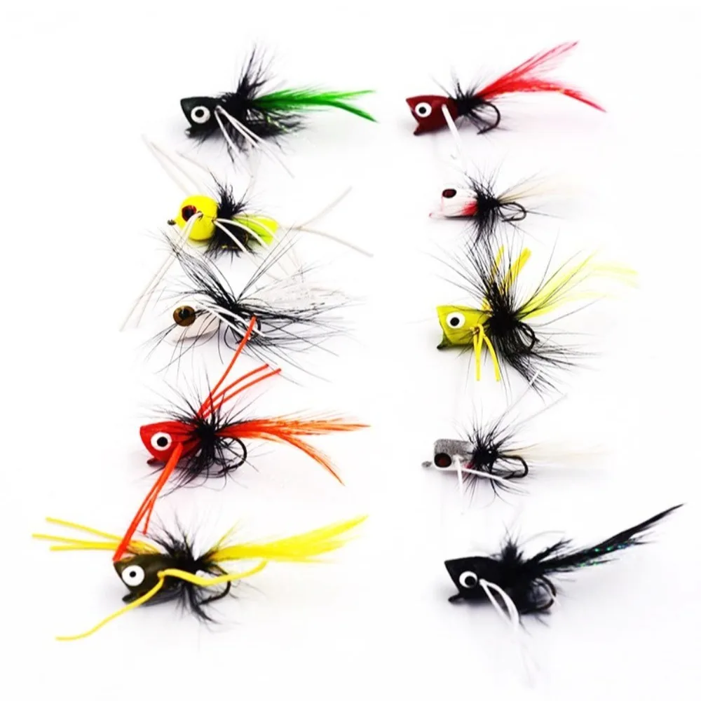 Feather Fly Fishing Lure Rown Caddis Nymph Fly Woolly Worm Trout Fly fishing bait 8# Hook Trout Fly Woolly Worm lure