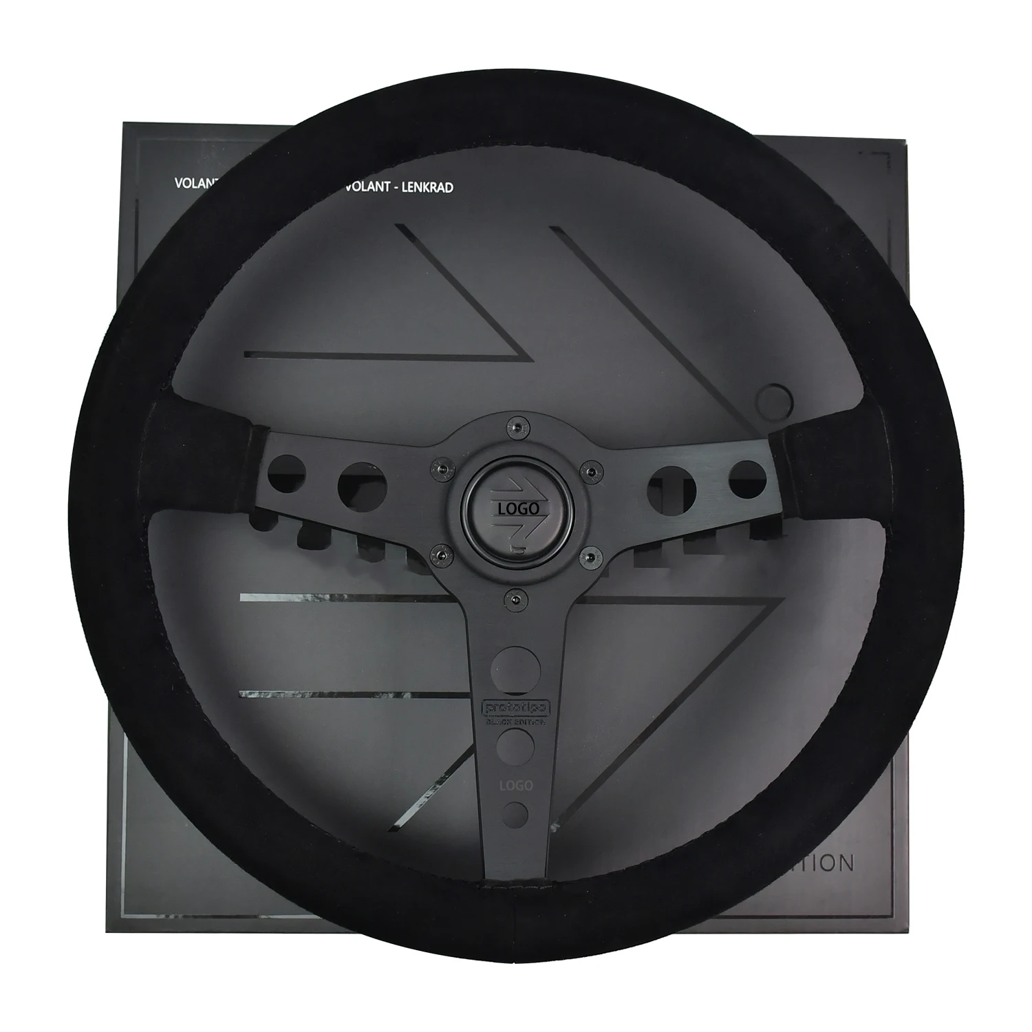 

Tiypeor Italy Prototipo Black Edition Suede Steering Wheel 350MM Racing Car Steering Wheel