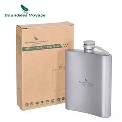 Boundless Voyage 200ml Hip Flask Leakproof Titanium Alcohol Whisky Wine Bottle Outdoor Camping Drinkware Filter for Choosing