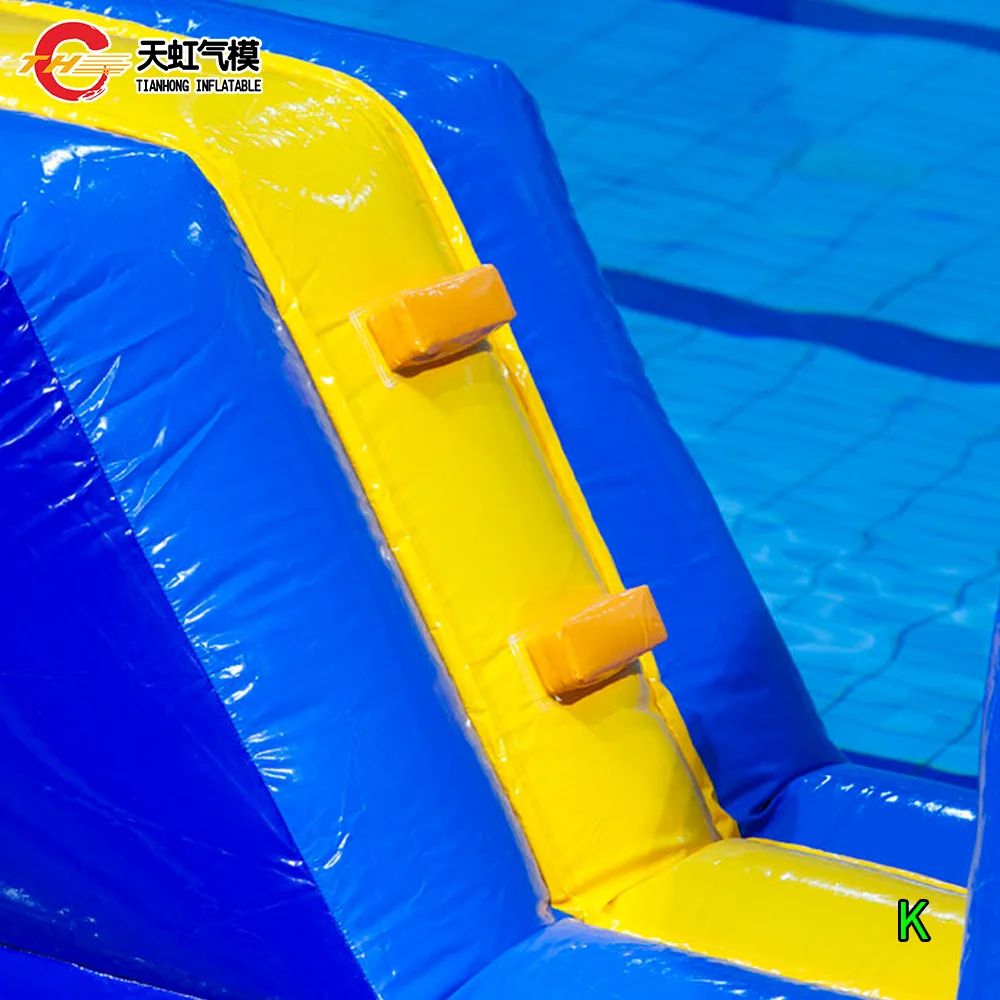 Livraison rapide gonflables piscine d'eau Crocodile obstacle cours de course Air serré flottant toboggan course toboggan humide