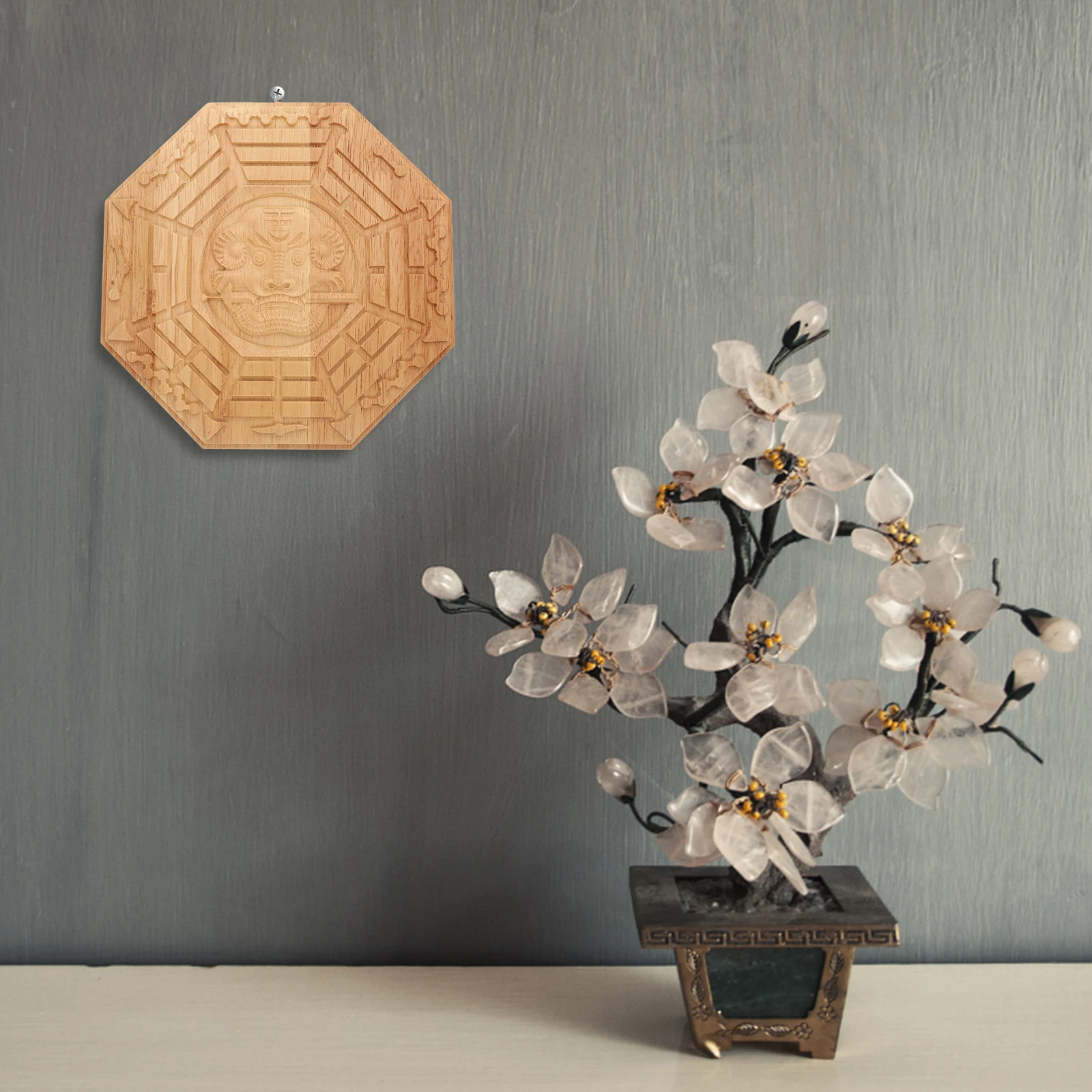 

Tai Chi Gossip Mirror Home Decoration Pendants Chinese Ba Gua Style Wall Hanging