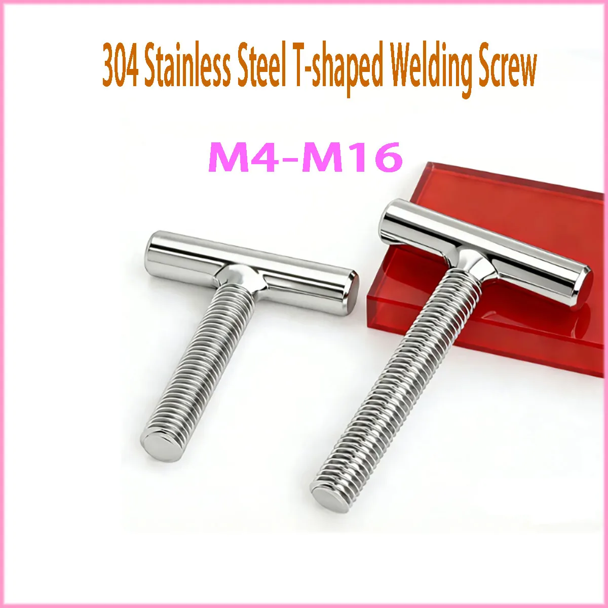 304 Stainless Steel T‑Shape Screw Cylindrical Welding Bolt M4‑M16 Length 20‑150mm Industrial Hardware Fastener