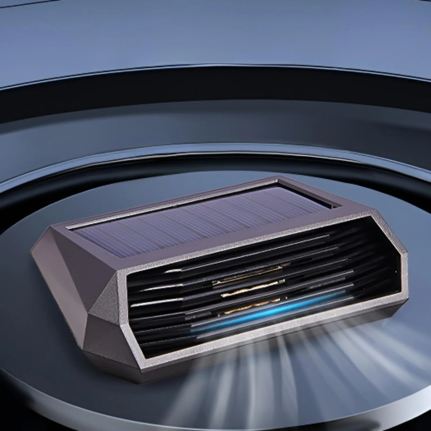 Solar-Powered Car Air Purifier with USB Charging & Ozone Odor Elimination - Portable HEPA Filter-Free Ionizer for Pet Odors, VOC
