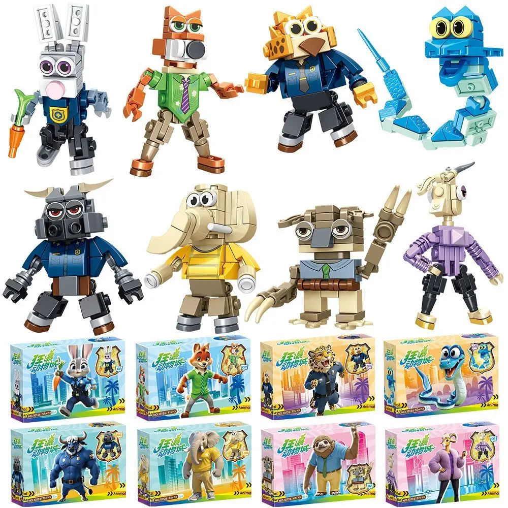 Zestaw Klocków Zootopia 2 Judy Królik Nick Lis Seria Anime Figurka Klocki dla Dzieci Prezent na Boże Narodzenie Urodziny Zabawki Blind Box