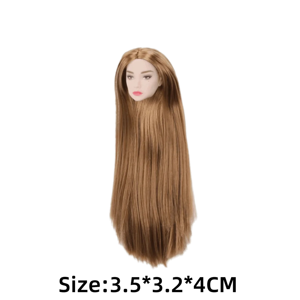 Accessories European Face Head Long Hair White Normal Tan Skin Practice Makeup Head Fashion Head for 11.5 Inch BJD Body