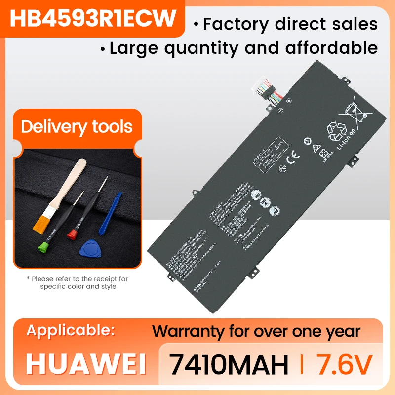 7.6V 7410mAh Laptop Battery HB4593R1ECW for HUAWEI Matebook X Pro 2018 2019 MACH-W29C MD6M4KPE 53010CAJ MACH-WX9