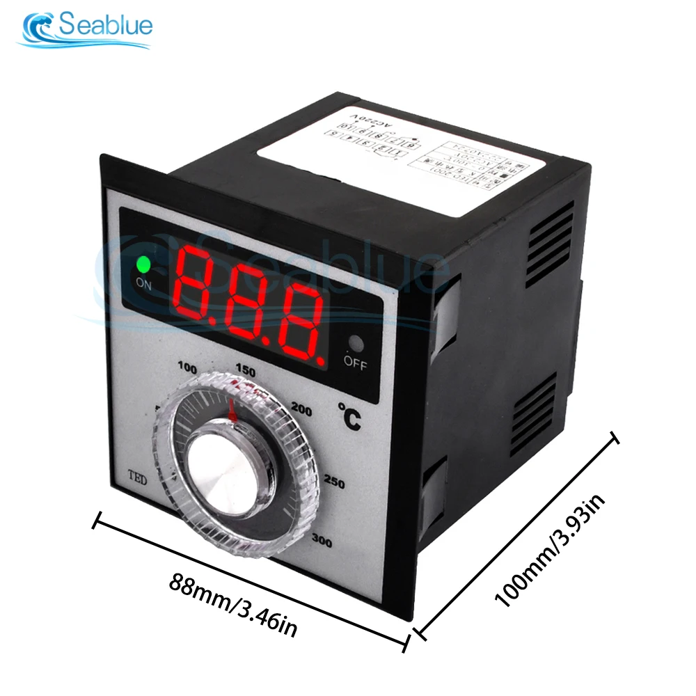 1-teiliges industrielles Hochtemperatur-Thermometer mit 2001 k Wechselstrom 220V digitaler Temperaturmesser-Tester 0-100% (℃) Grad-Thermograph