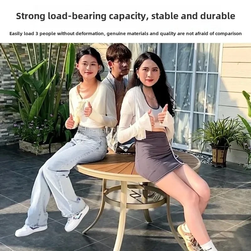 H Nordic outdoor table and chair five-piece combination light luxury one table and two chairs casual tea table