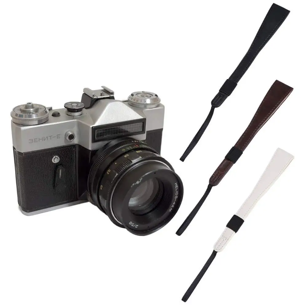 Camera Strap PU Leather Camera Wrist Strap DSLR SLR Wristband Camera Hand Grip Non-slip Wear Resistance Camera Accessories