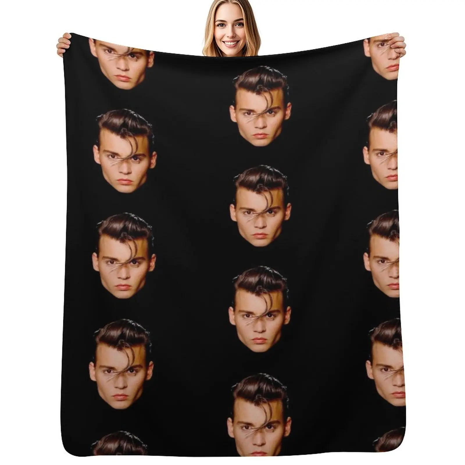 

Cry Baby Depp Throw Blanket Cozy Sofa Blanket for TV Watching Napping