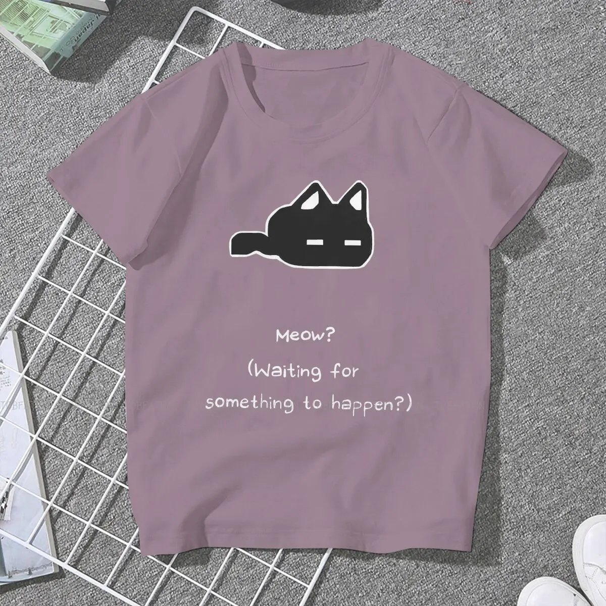 Omori Psychological Terror RPG Game TShirt for Woman Girl Waiting for Something to Happen  5XL Leisure Sweatshirts T Shirt