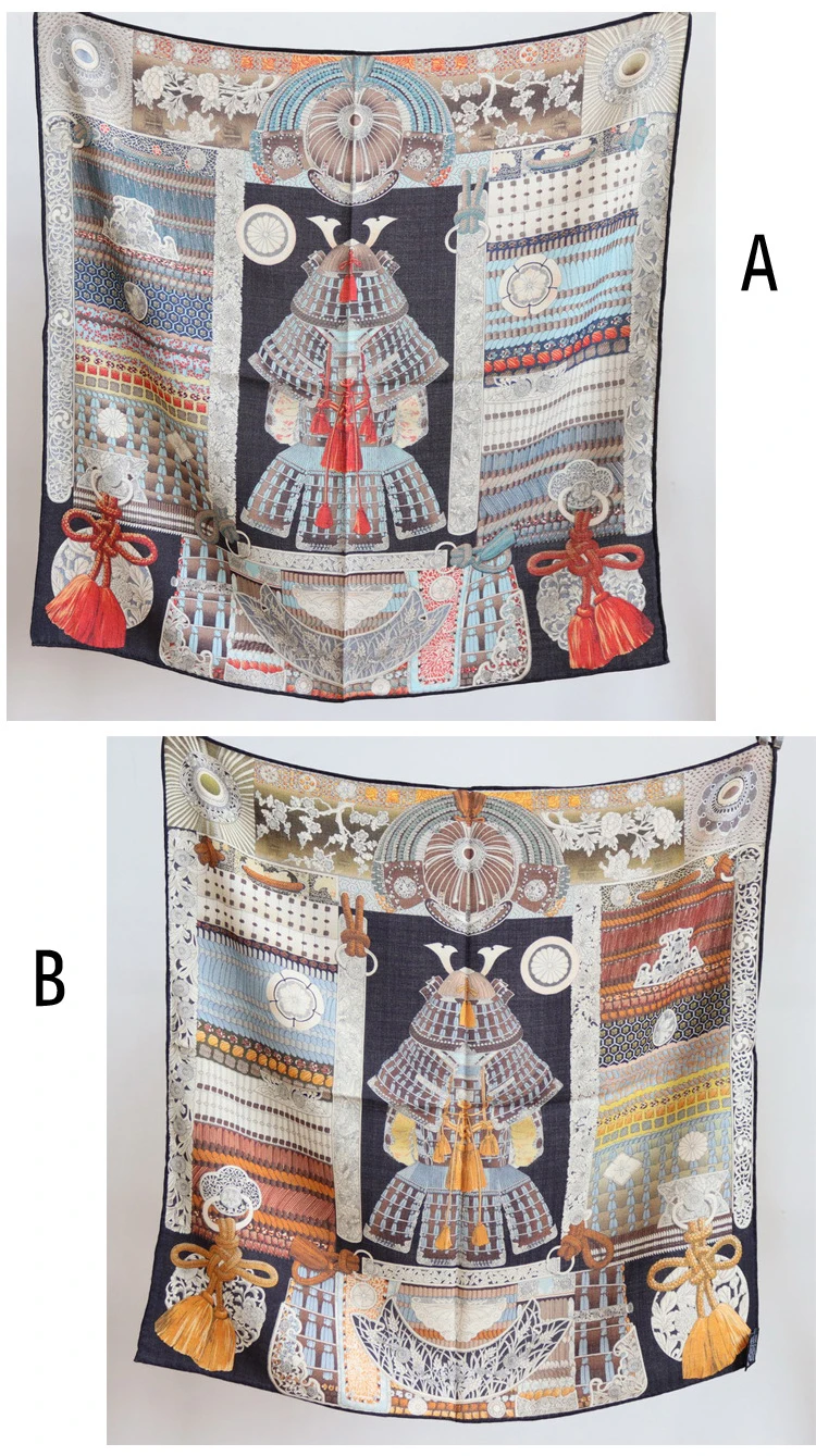 両面プリントスカーフ-65-センチメートル正方形ショール冬スカーフヘッドヘアスカーフベルトバッグアクセサリーバレンタインデーギフト