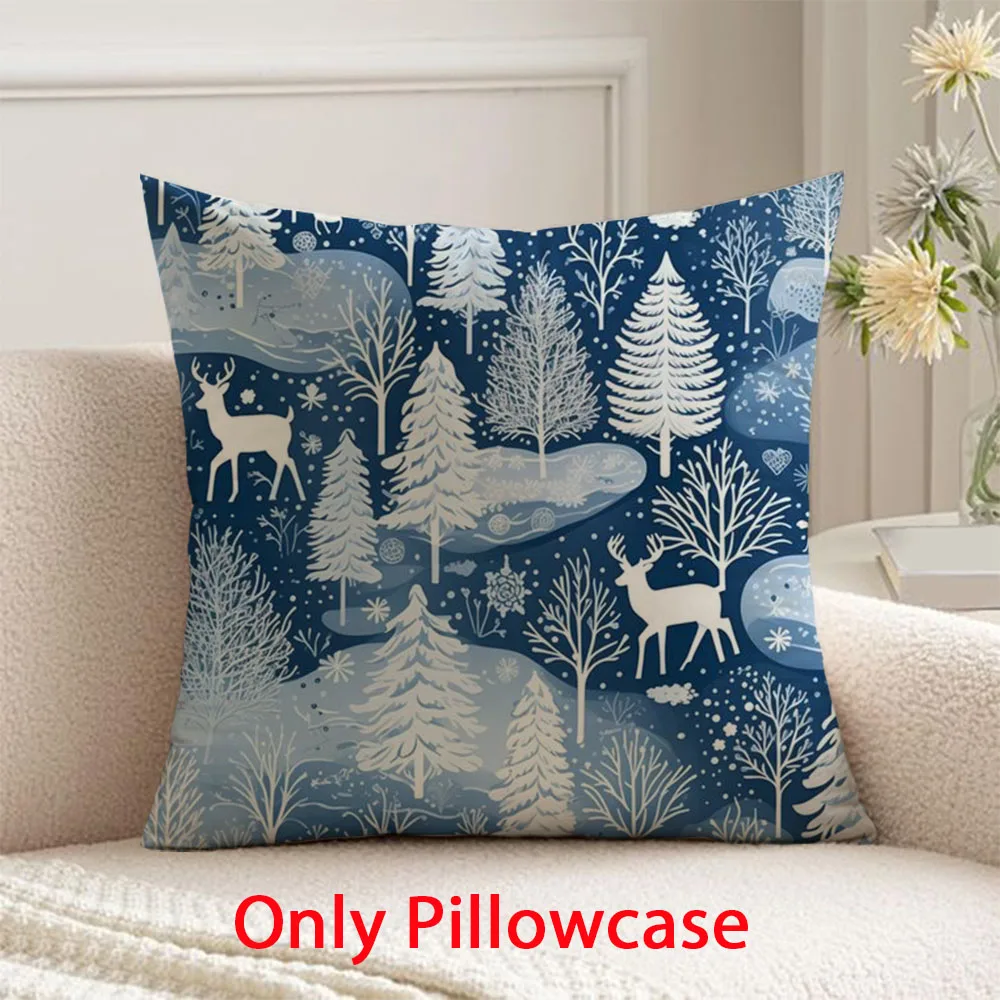 

Christmas Pillow cover tree pattern decorative 45x45 cushions cover for new pillow case winter decorative cushions