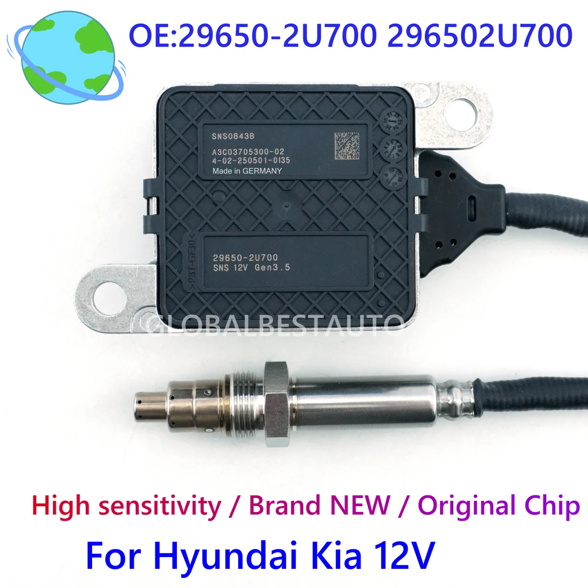 29650-2U700 29650 2U700 296502U700 SNS0843B Nitrogen Oxide Nox Sensor for Hyundai KIA Seltos