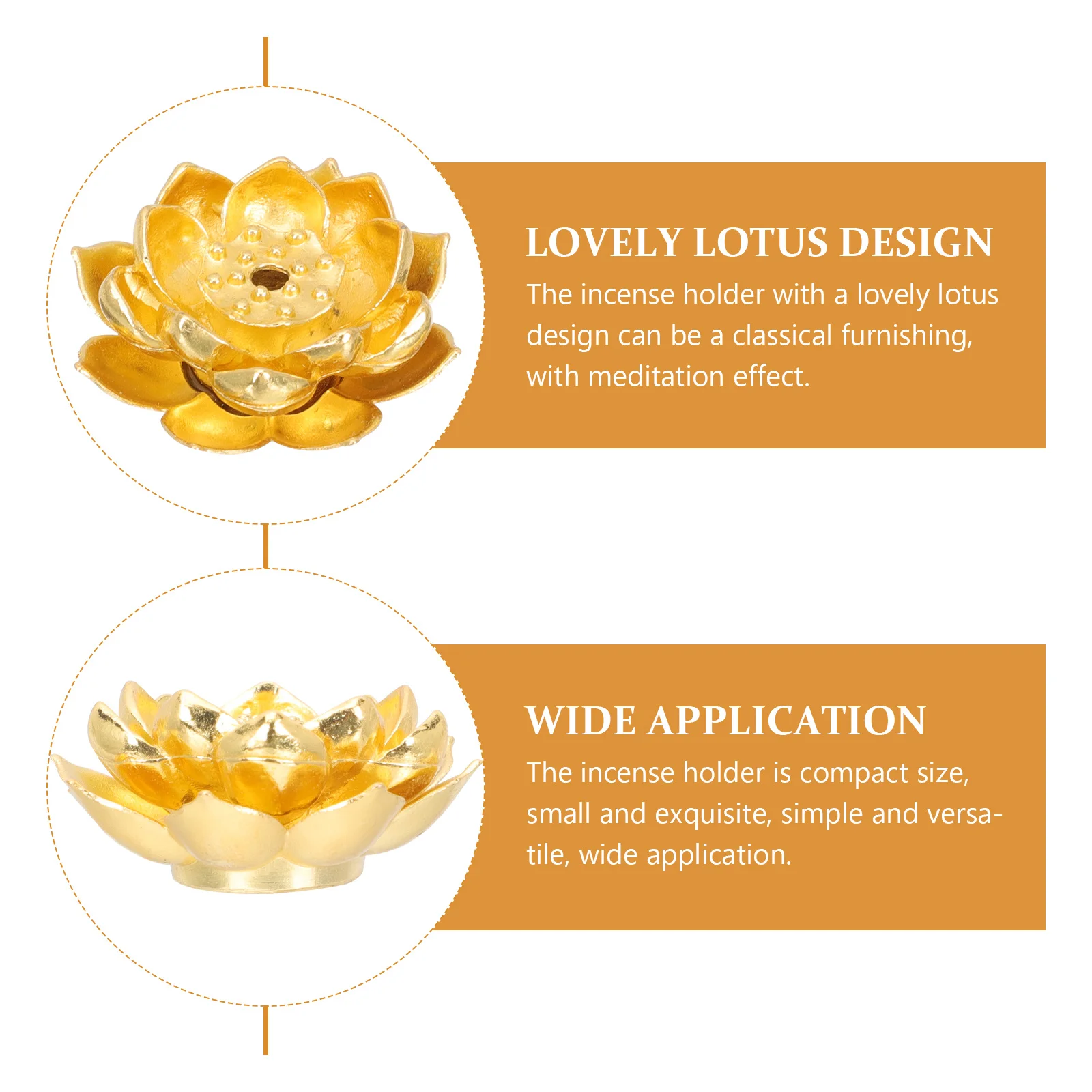 

4Pcs Mini Incense Holder Compact Lotus-Shaped Burner for Living Room Library Hotel Desktop Decoration Creative Censer Ornament