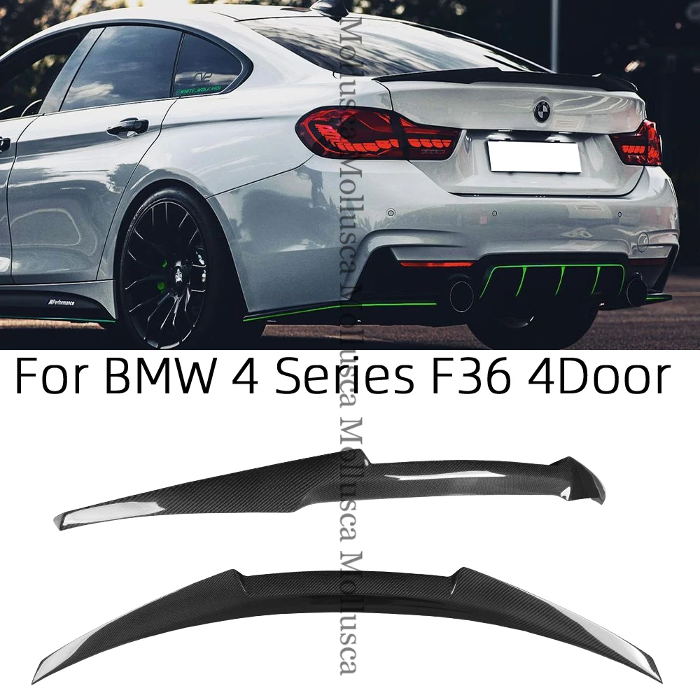 For BMW 4 Series F36 4Door Cran Coupe M4 Style Carbon fiber Rear Spoiler Trunk wing 2014-2019 430 435 440 FRP honeycomb Forged